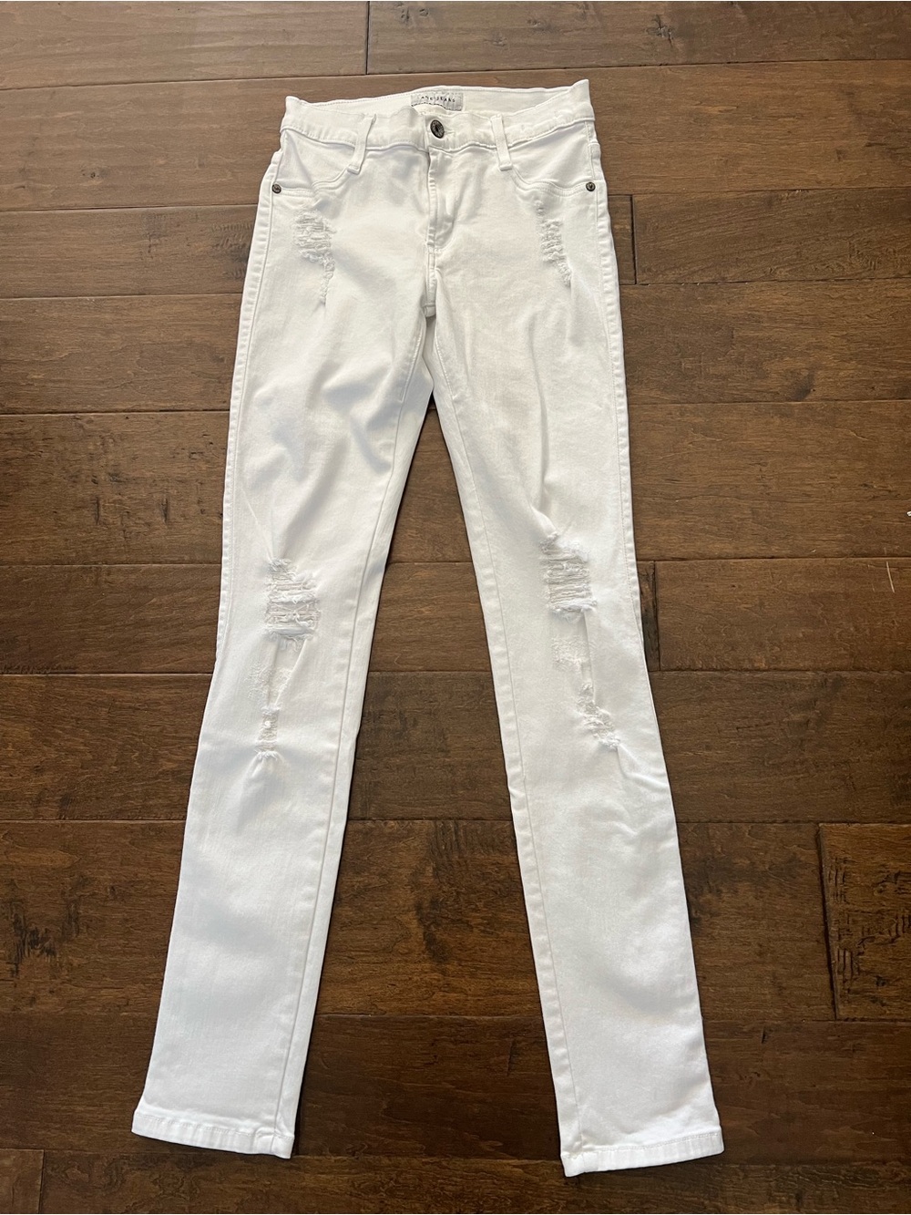 James Jeans White Distressed Skinny Jeans